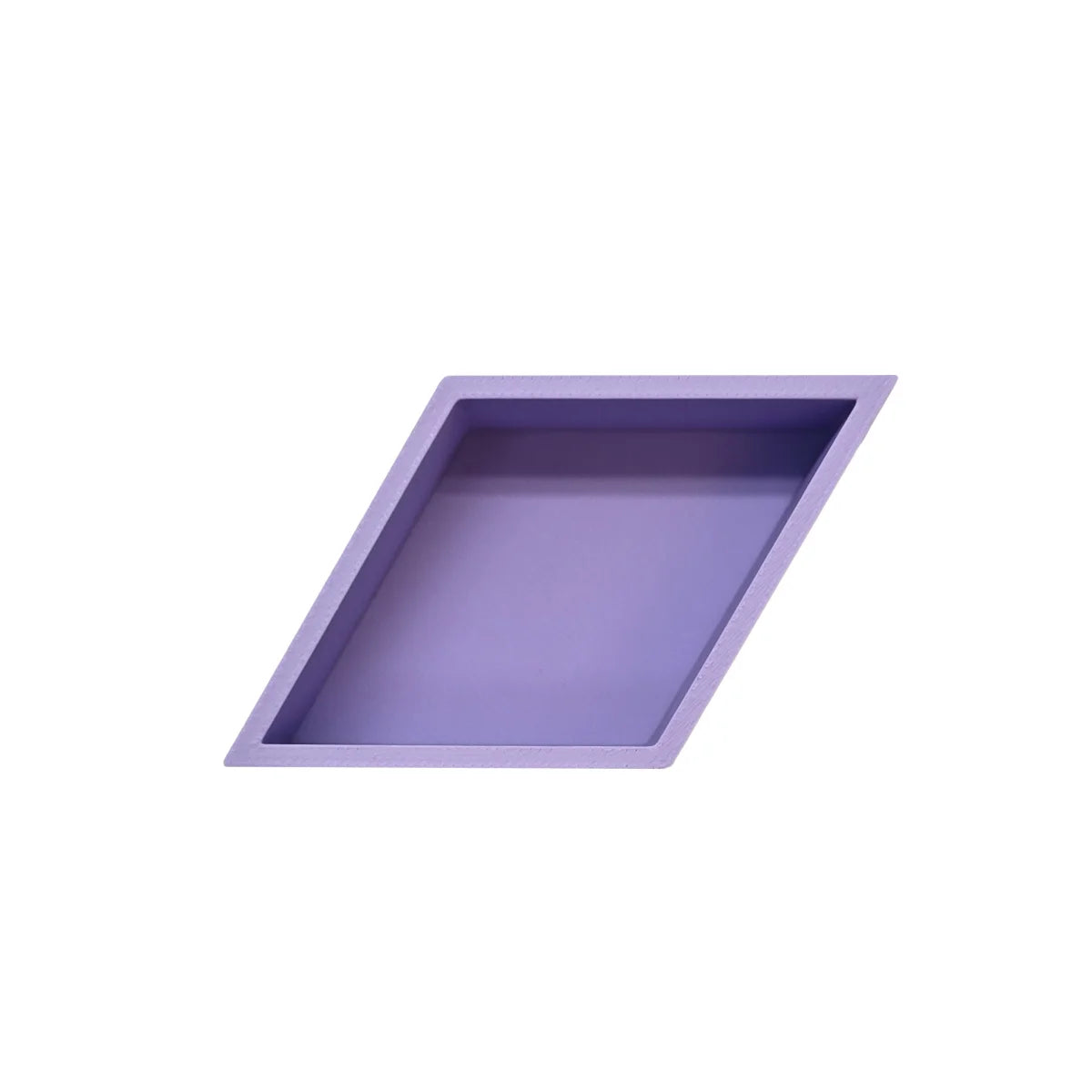Lila spielschälchen mandigo in rechteckiger form mit glatter matter oberfläche aus hochwertigem material