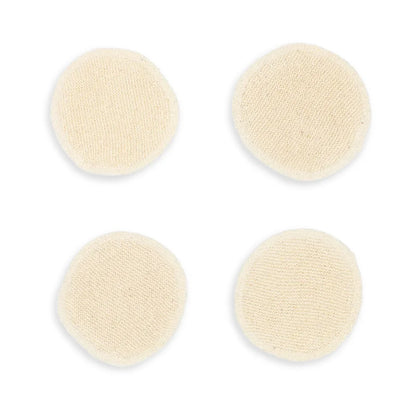 Kreisförmige beige Baumwollpads in Gitteranordnung für Stilleinlagen 2-lagig