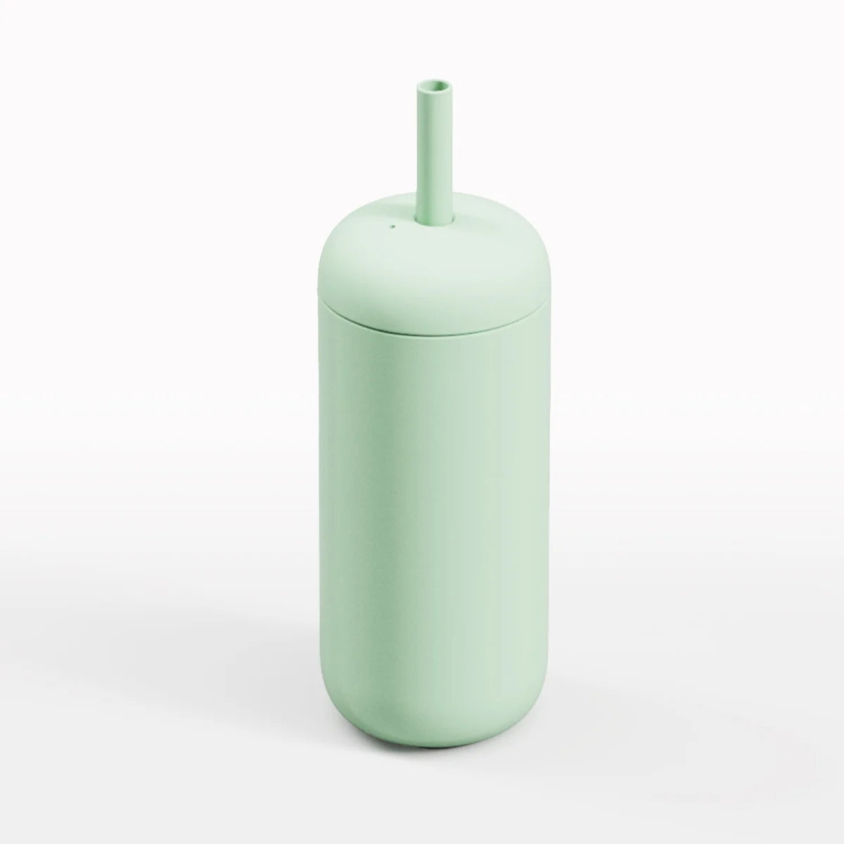 Pastellgrüner Trinkbecher mit Stroh für Kinder, 500 ml, Straw Tumbler