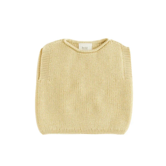 Hvid Strickpullunder Vest Harvey in Light Yellow