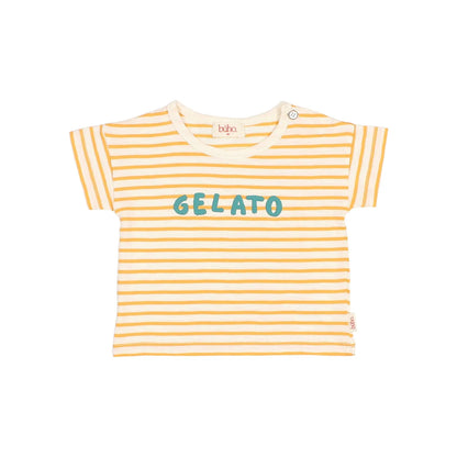 Stripes T-Shirt Sun: gelbes T-Shirt mit Streifen