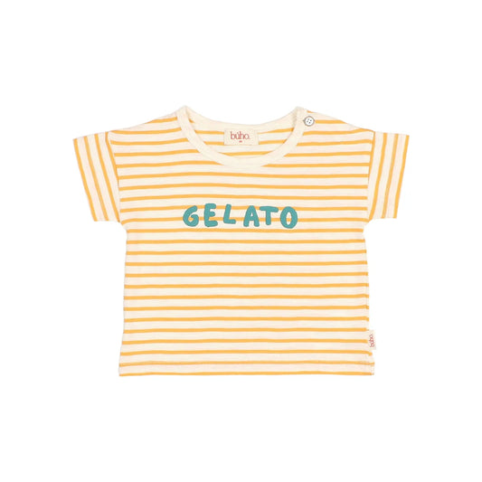 Stripes T-Shirt Sun: gelbes T-Shirt mit Streifen
