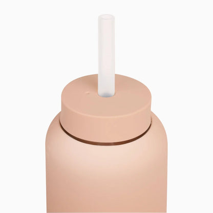 Pfirsichfarbiger Wasserflasche mit Trinkhalm und Deckel, Day Bottle Produkt