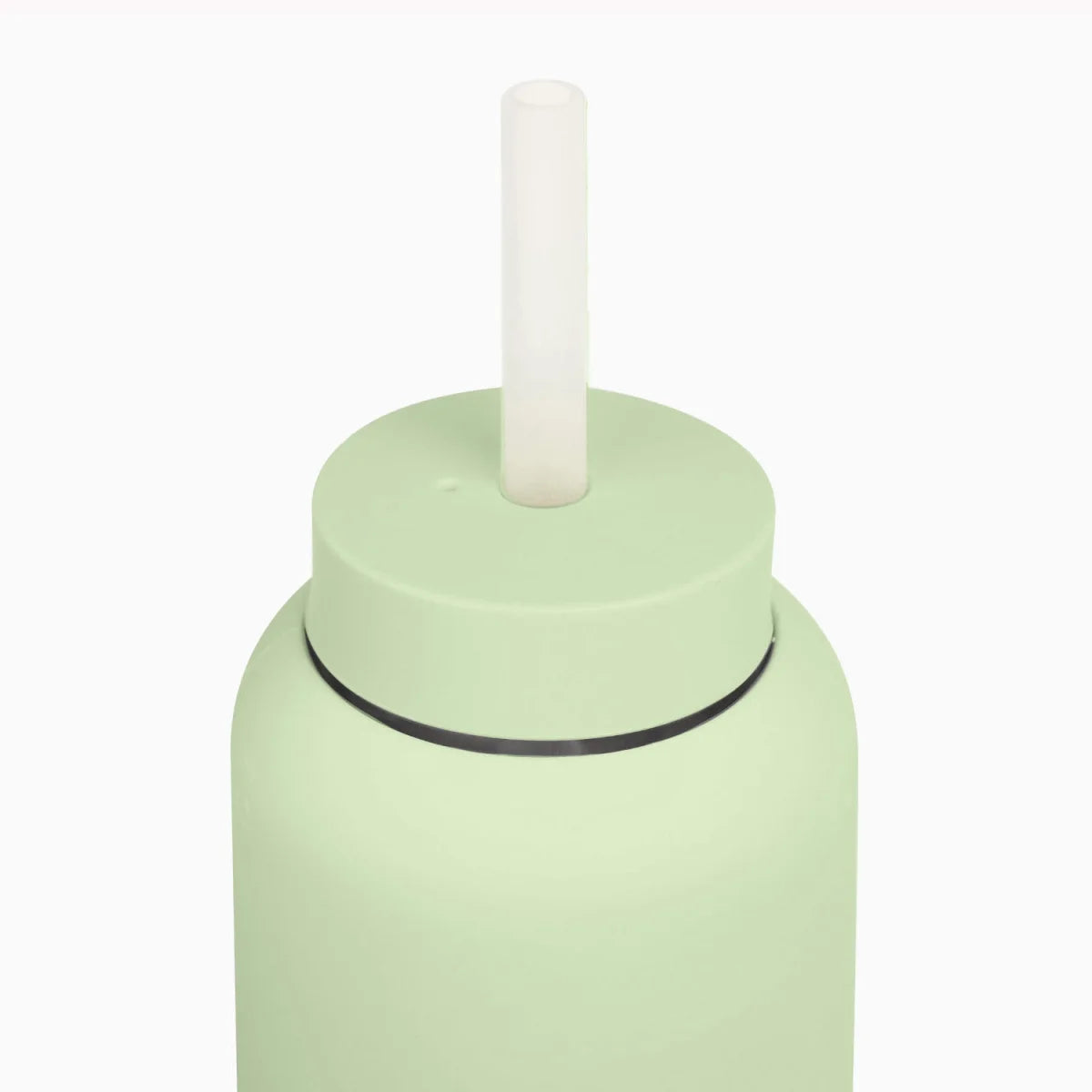 Mintgrüne Wasserflasche mit Stroh und Deckel für den Day Bottle Produktenamen