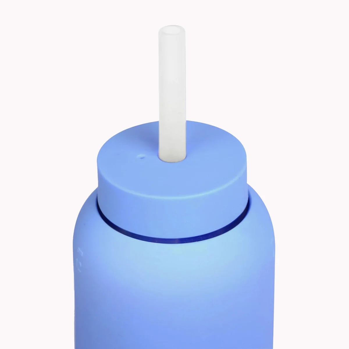 Blauer Wasserflasche mit Strohhalm und Deckel vom Day Bottle Produkt