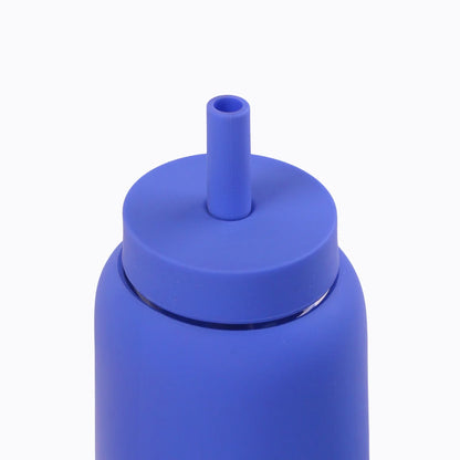 Blause Plastik-Sprühflasche für Kinderflasche mit Trinkhalm und Deckel