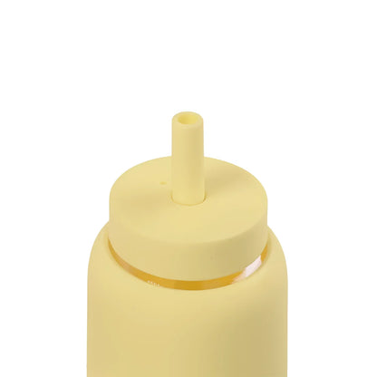 Gelber Squeeze-Flaschendeckel für Kinderflasche Strohhalm + Deckel
