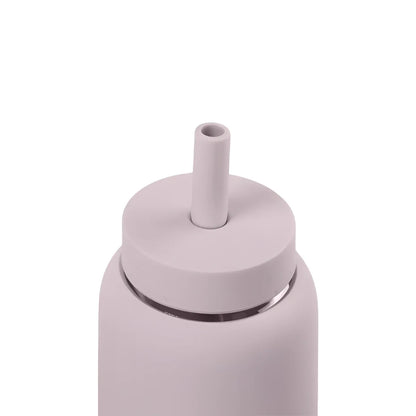 Mauve Wasserflasche mit Strohhalm und Deckel für Kinder, Produkt Strohhalm + Deckel