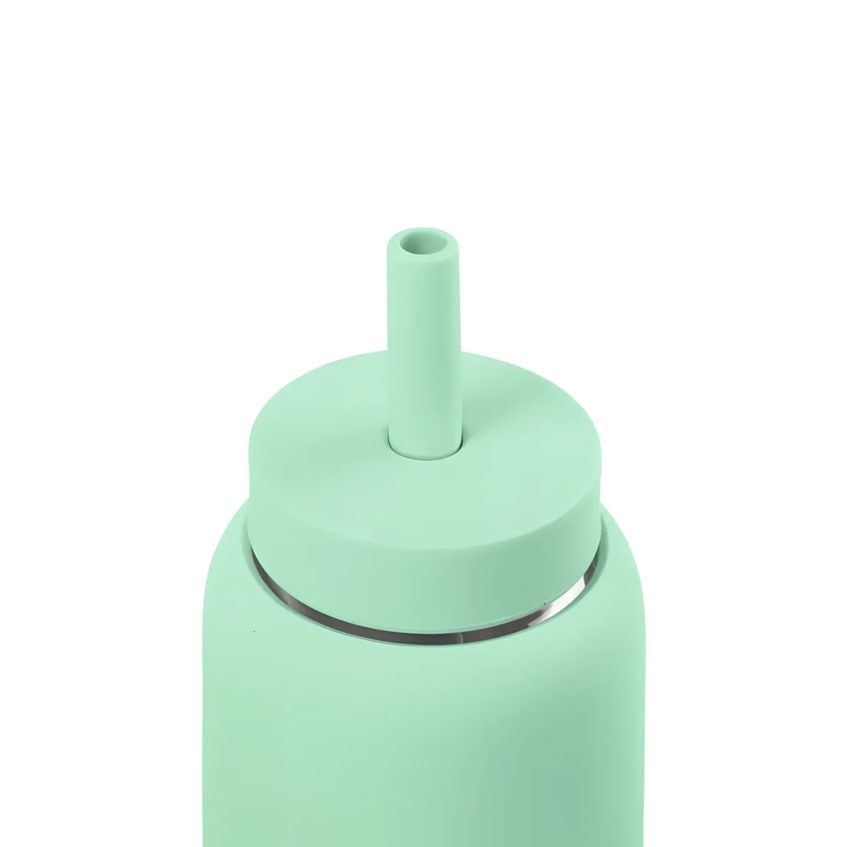 Mintgrüne Wasserflasche mit Stroh und Deckel vom Kids Bottle Produkt