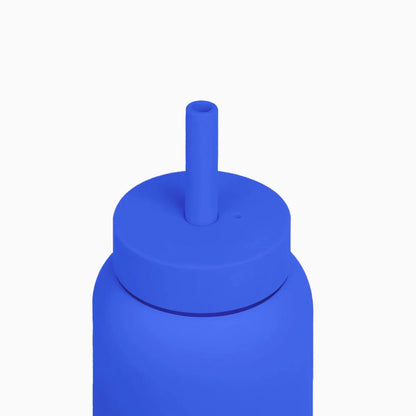 Blaues Kunststoffsqueeze-Flasche für den Mini Bottle Strohhalm + Deckel Produkt