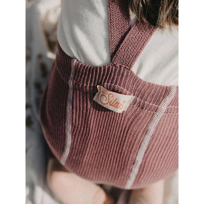Rosa Corduroy Latzhose mit Stern-Patch auf der Fronttasche für Strumpfhose mit Träger