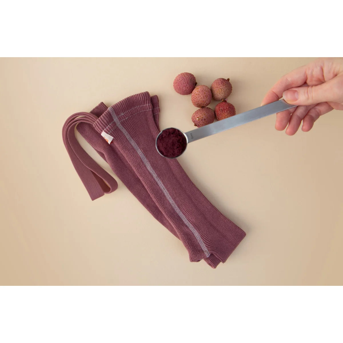 Mauve farbene Kompressionsstrümpfe aus der Strumpfhose mit Träger Footless Kollektion