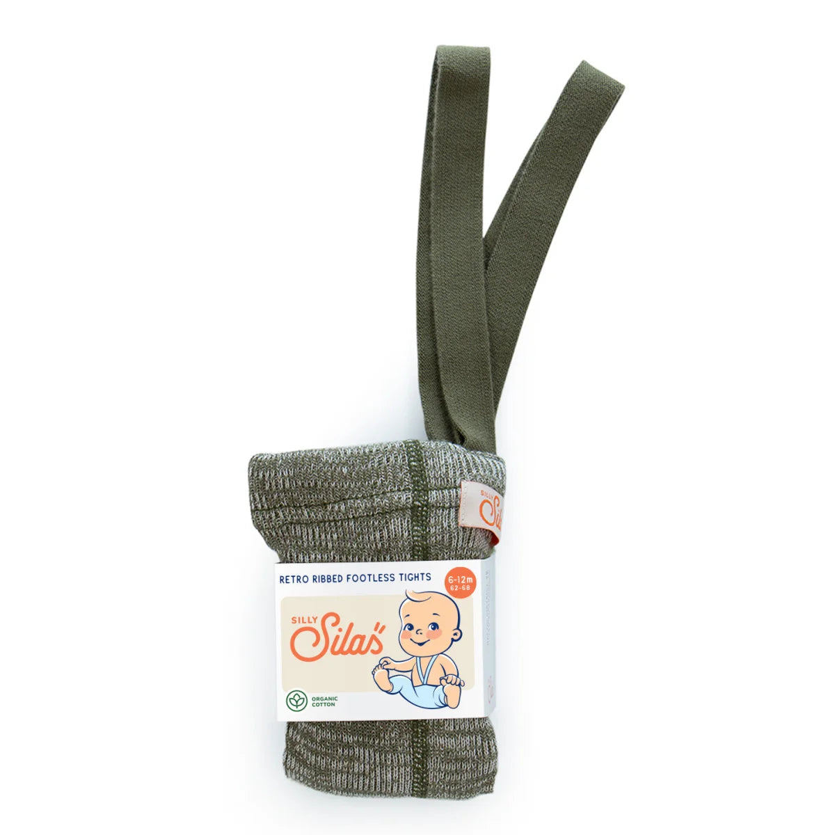 Silly Silas Strumpfhose mit Träger Footless in Creamy Olive