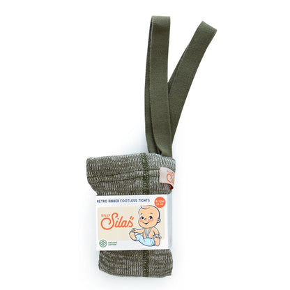 Silly Silas Strumpfhose mit Träger Footless in Creamy Olive