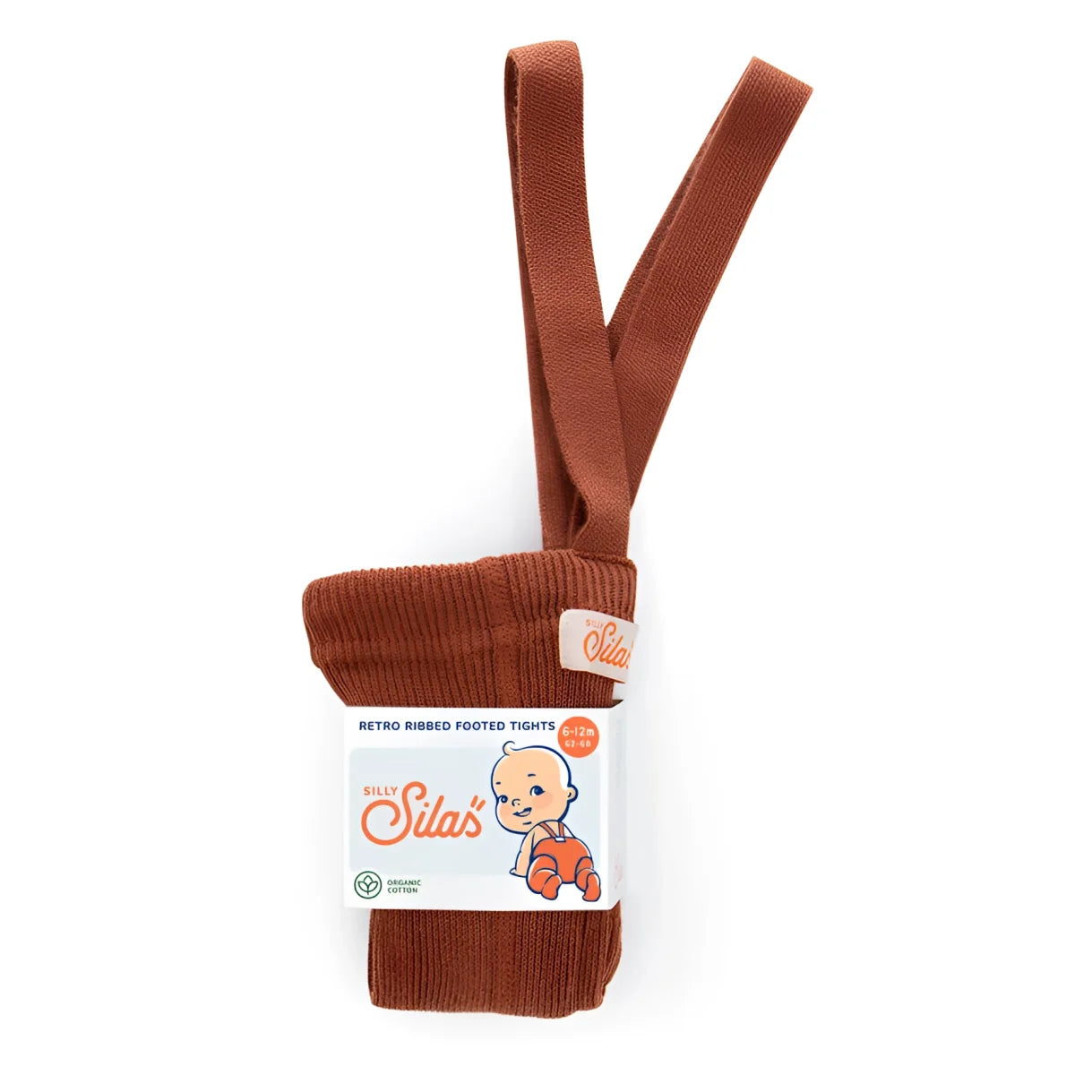 Silly Silas Strumpfhose mit Träger Footed in Cinnamon