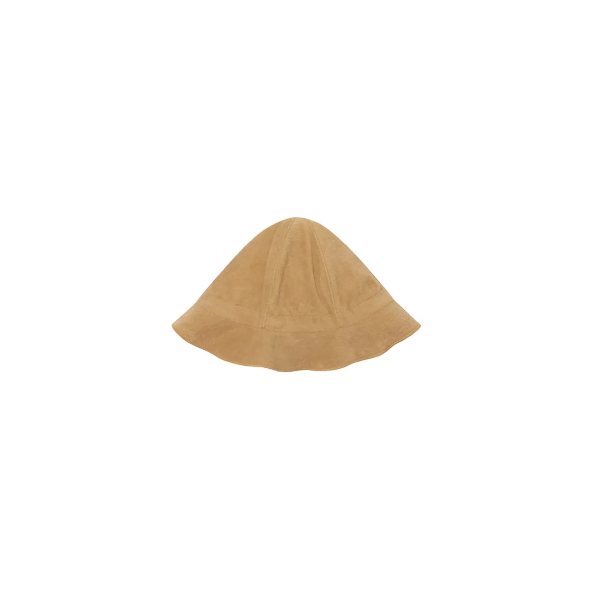 Sun Hat Wheat Terry: beiger Cord-Bucket-Hut mit geflatterter Krempe