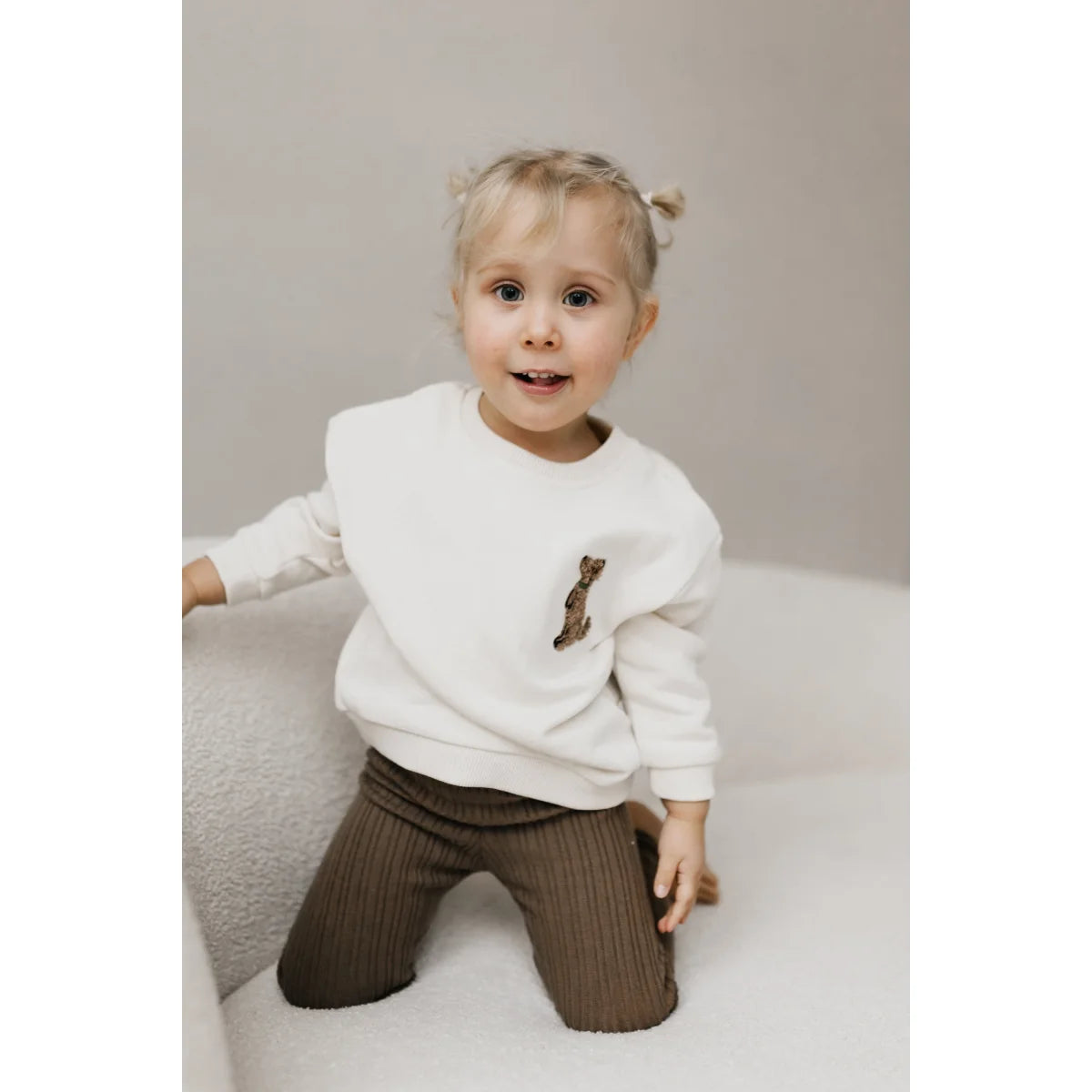 romi. Sweater kids Puppy in Natural