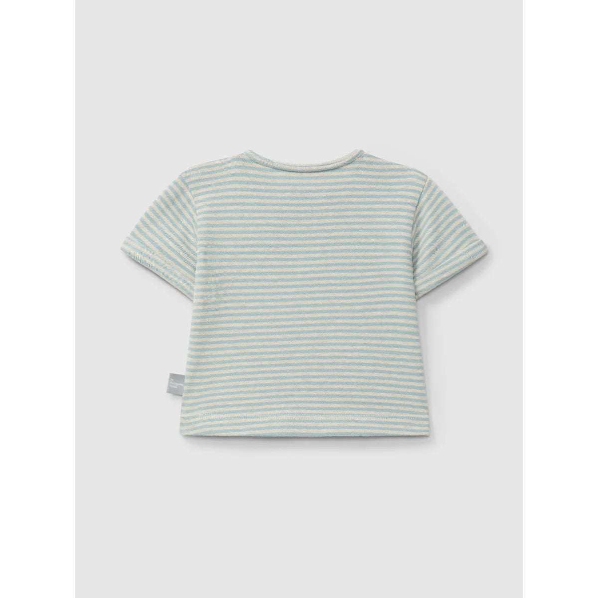 Gestreifte mintblaue kurzärmelige T-Shirt für lässigen Stil und Komfort