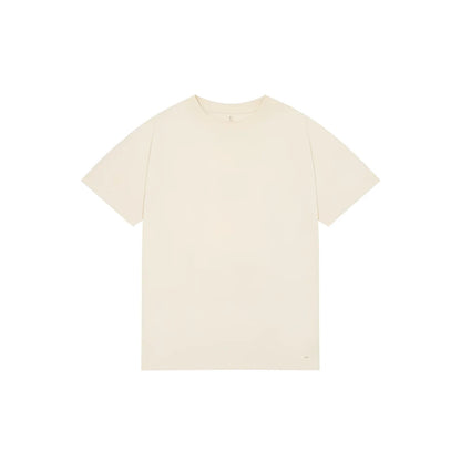 Beige minimalistisches Damen-T-Shirt Mother Nature’s Child, kurze Ärmel