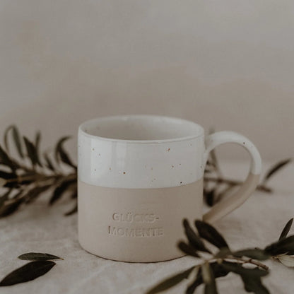 Eulenschnitt Tasse gross GLÜCKSMOMENTE in 350ml