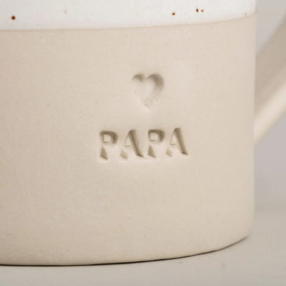 Grosse Tasse Glücksmomente 350ml Papa Herz-Ausschnitt