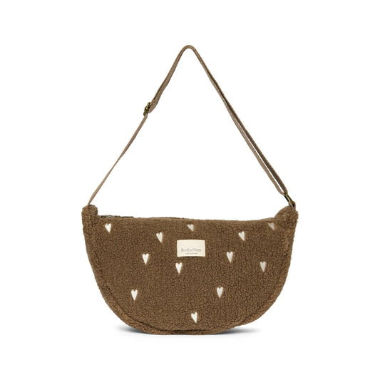 Studio Noos Teddy Adult Fanny Pack in Brown Hearts