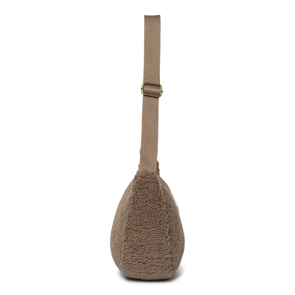 Tropfenförmige beigefarbene Handtasche mit verstellbarem Riemen für Teddy Fanny Pack