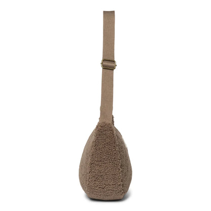 Tropfenförmige beigefarbene Handtasche mit verstellbarem Riemen für Teddy Fanny Pack