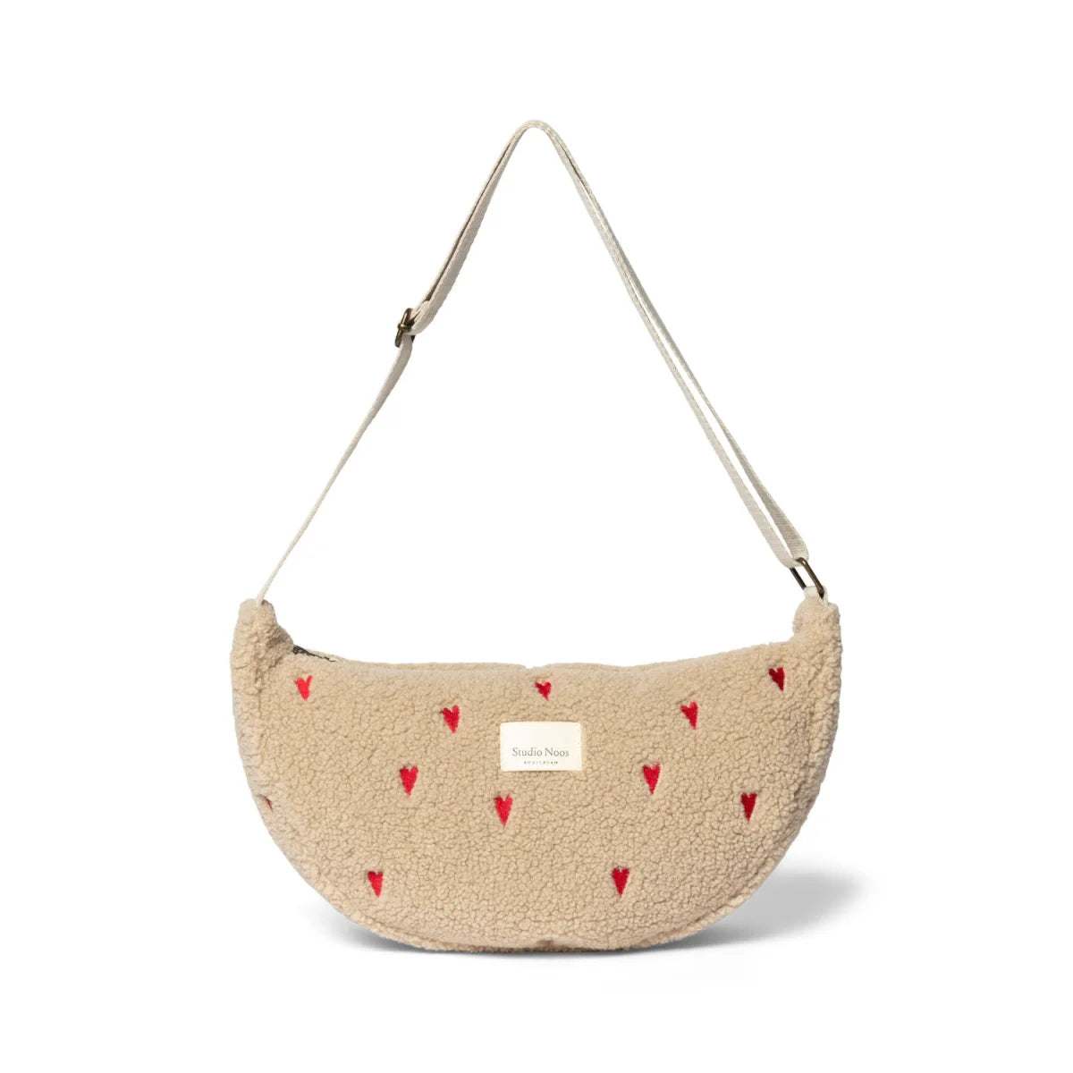 Studio Noos Teddy Adult Fanny Pack in Ecru Hearts
