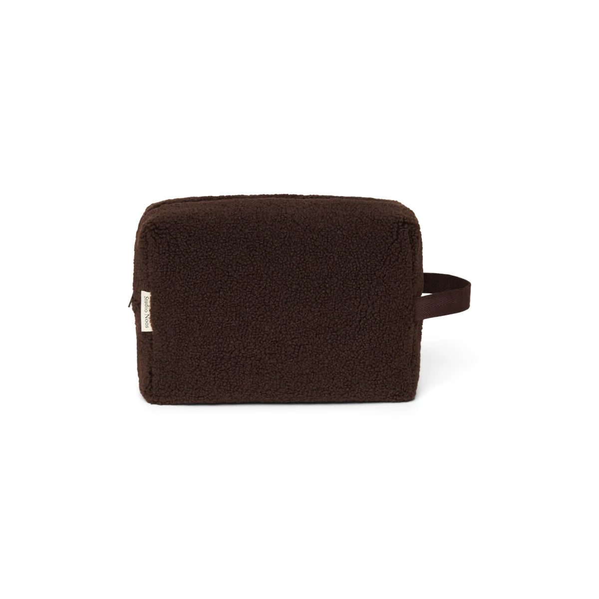 Studio Noos Teddy Kosmetiktasche in Chocolate aus schokobraunem Teddyfleece