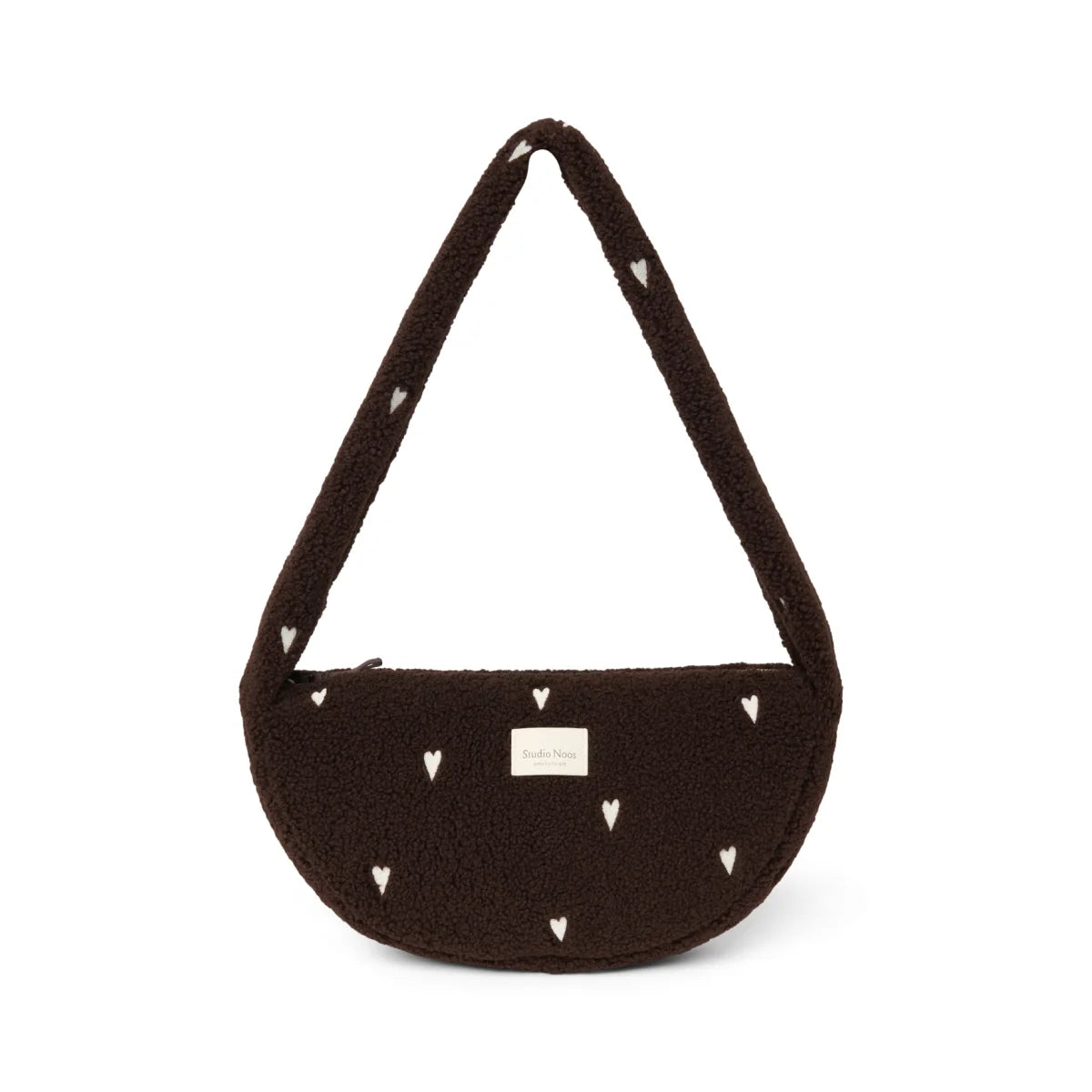 Studio Noos Teddy Mini Cross Body Bag in Chocolate Hearts mit Herzmuster