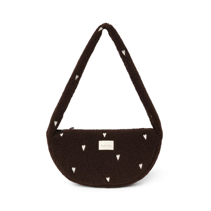 Studio Noos Teddy Mini Cross Body Bag in Chocolate Hearts mit Herzmuster