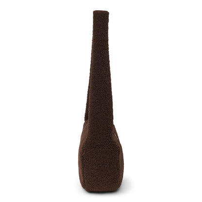 Geöffnete Teddy Mini Cross Body Bag in Chocolate