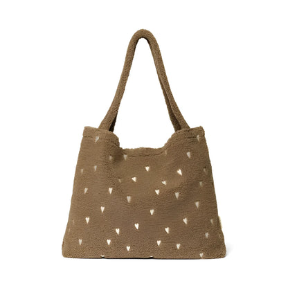 Studio Noos Teddy Mom Bag in Brown Hearts