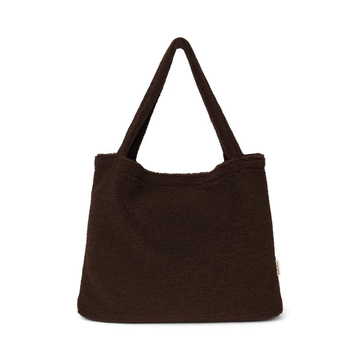 Studio Noos Teddy Mom Bag in Chocolate, schokobraunes Teddyfleece