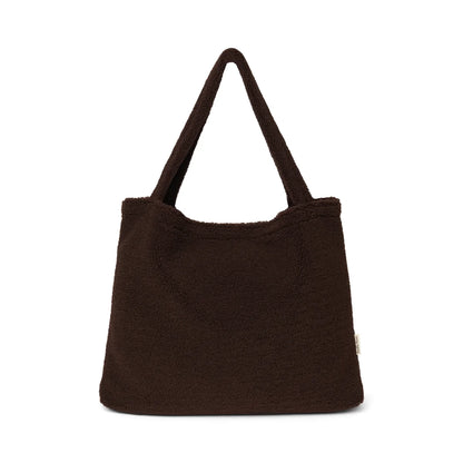 Studio Noos Teddy Mom Bag in Chocolate, schokobraunes Teddyfleece