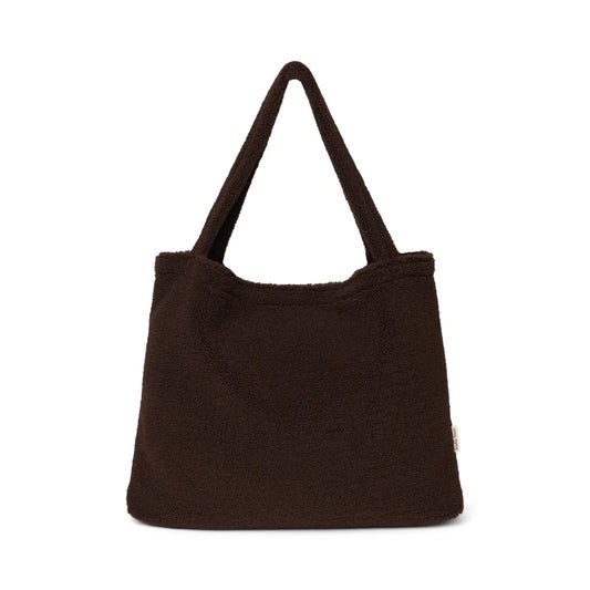 Studio Noos Teddy Mom Bag in Chocolate, schokobraunes Teddyfleece