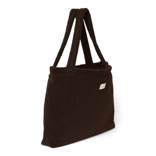 Teddy Wickeltasche Chocolate mit Reissverschluss und D-Ringen