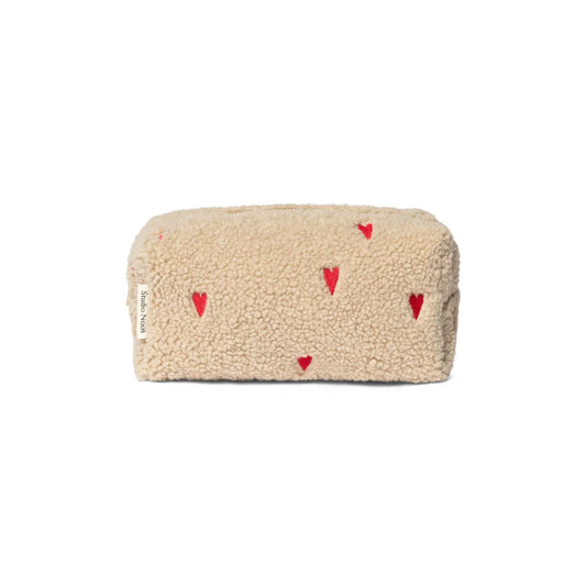 Studio Noos Teddy Necessaire in Ecru Hearts