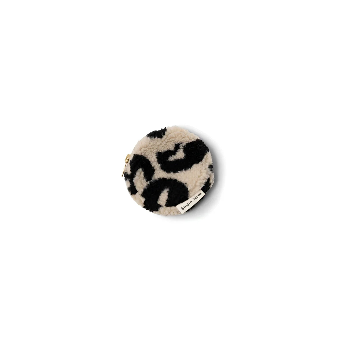 Rundes, flauschiges Münz-Portemonnaie im Leopardenprint von Holy Cow
