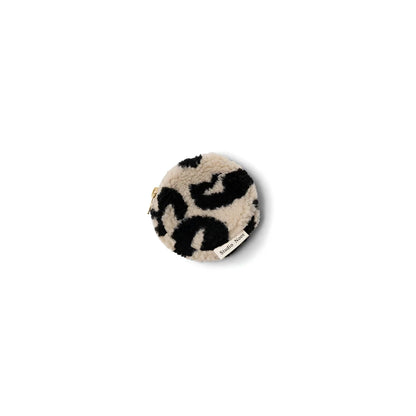 Rundes, flauschiges Münz-Portemonnaie im Leopardenprint von Holy Cow