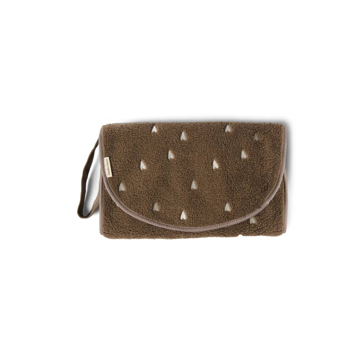 Studio Noos Teddy Wickelunterlage in Brown Hearts