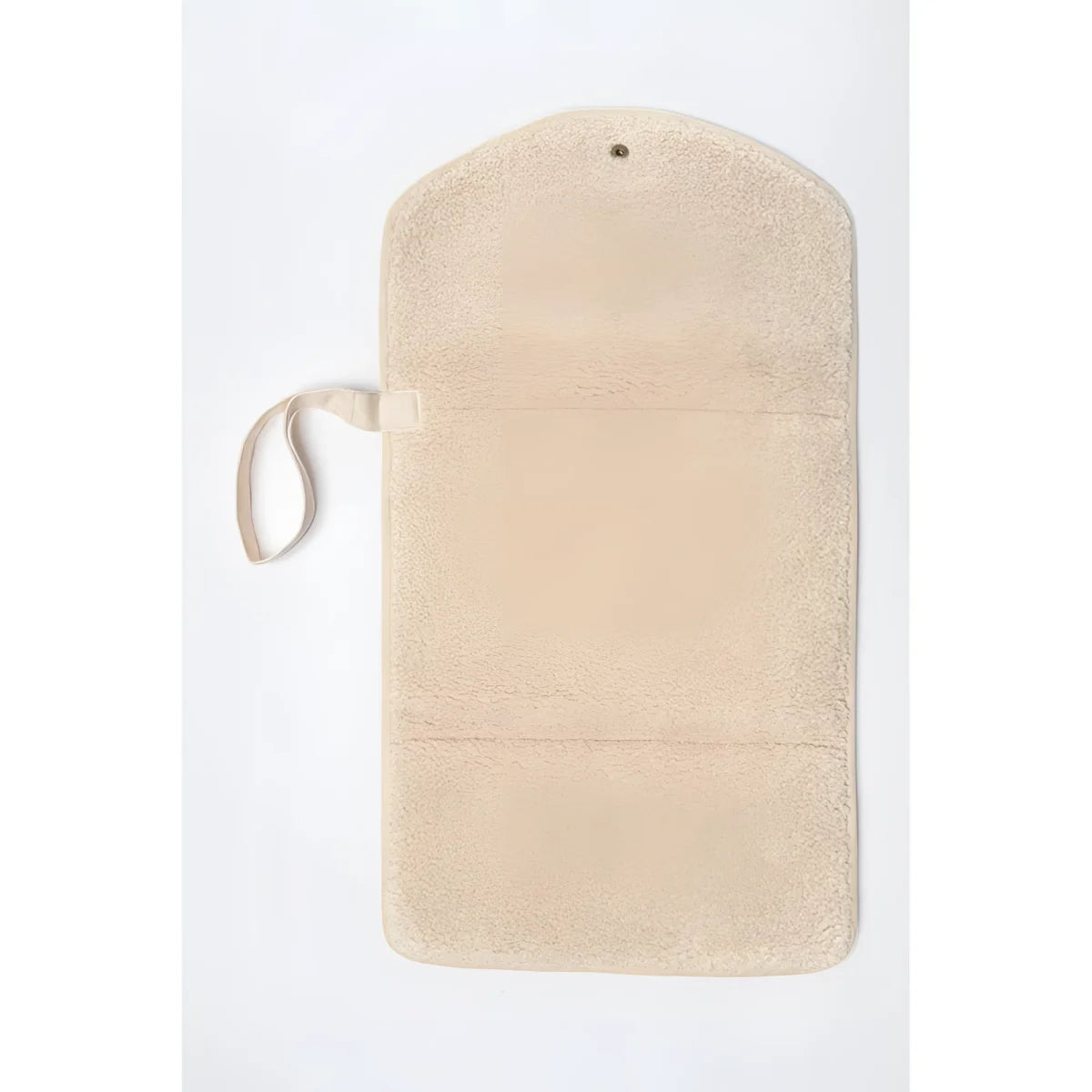 Beigetragener Stoff-Garment-Bag mit Schlaufengriff für Teddy Wickelunterlage in Ecru
