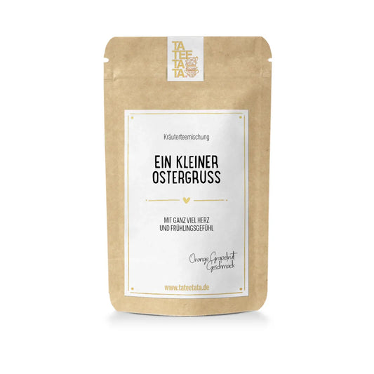 Kräutertee Ein kleiner Ostergruss 15g in braunem Beutel, Orange-Grapefruit