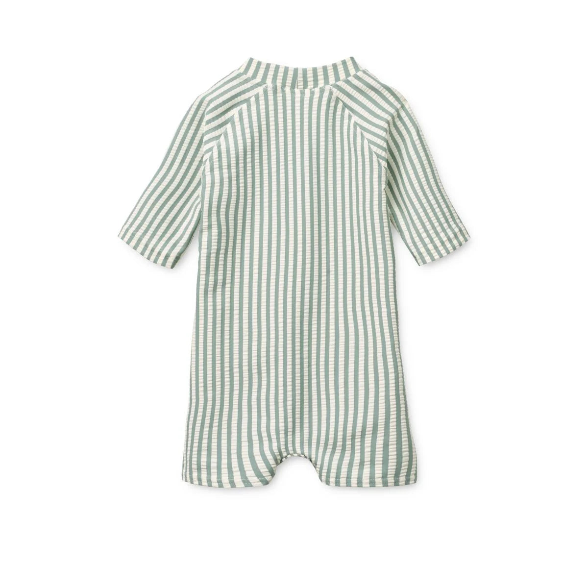 Thor Seersucker Baby Bade-Einteiler Peppermint Sandy mint-grün weiß gestreift