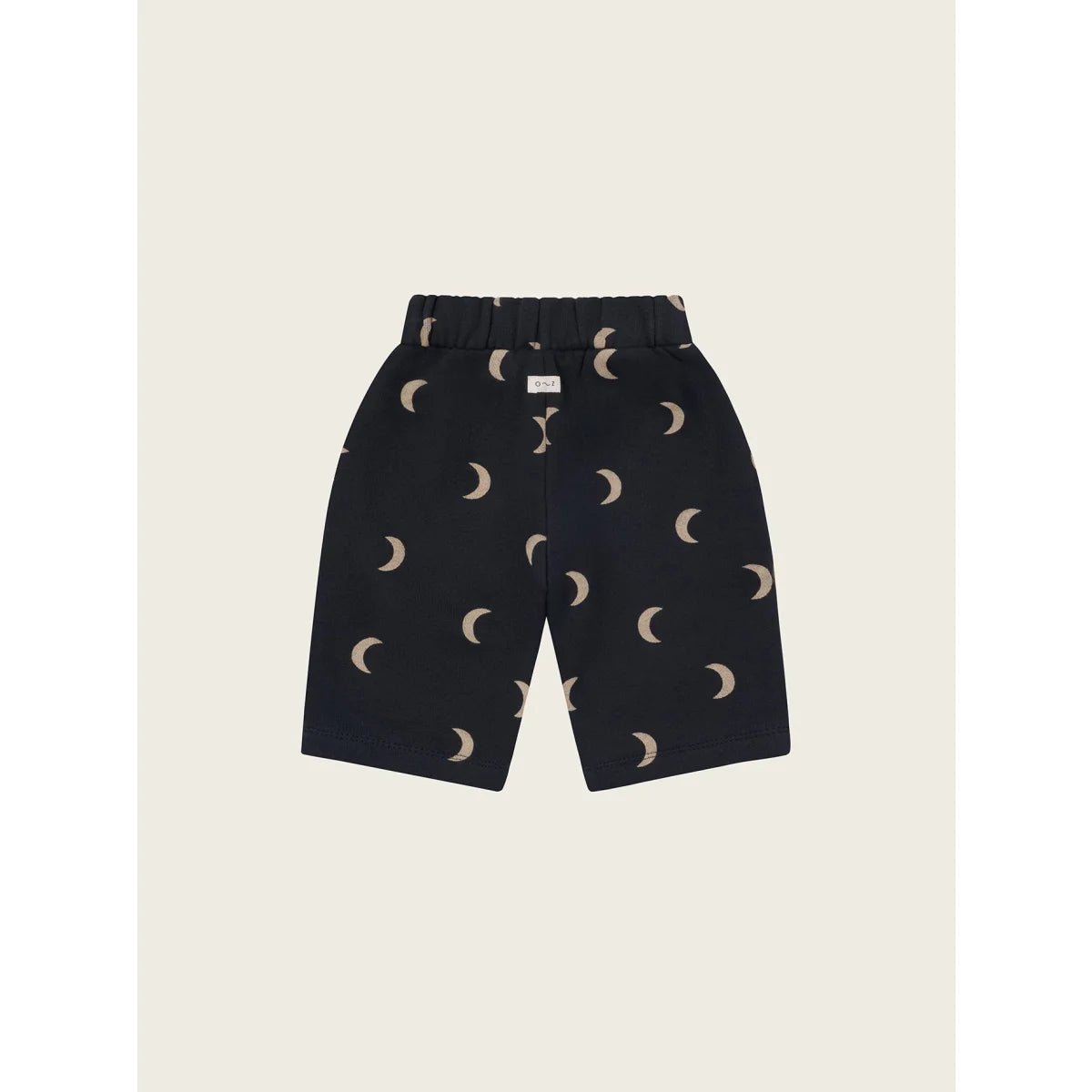 Schwarze elastische Shorts mit Mondmuster aus dem Traveller Pants | Charcoal Midnight Sortiment