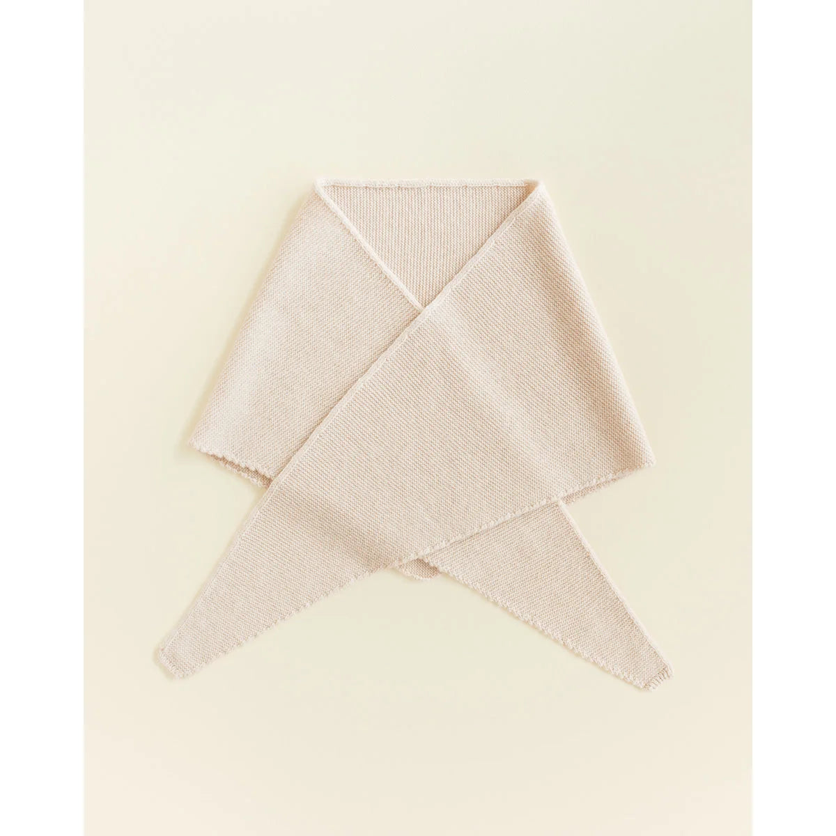 Hellrosa ribbed Schal Josephina Triangle Schal Cream für kalte Tage
