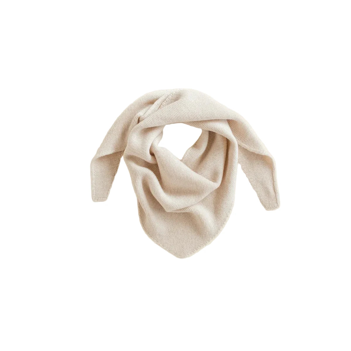 Hellbeige gestrickter Dreiecksschal Triangle Schal Josephina in Creme-Optik