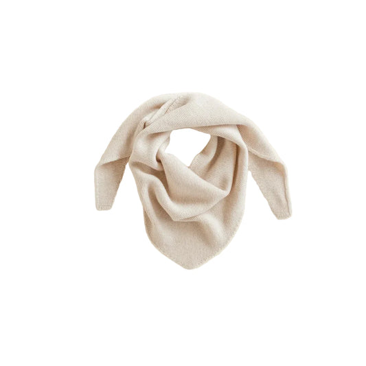Hellbeige gestrickter Dreiecksschal Triangle Schal Josephina in Creme-Optik