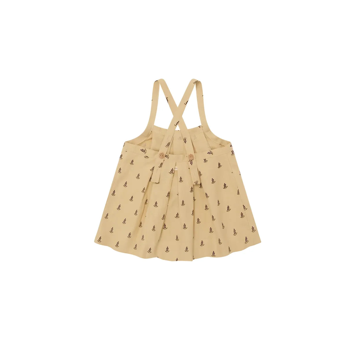 Beige Anker-Druck Hosenträgerkleid Tribe Skirt Lavender Bloom